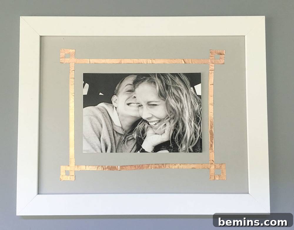 Framing the Copper Embellished Photo Mat