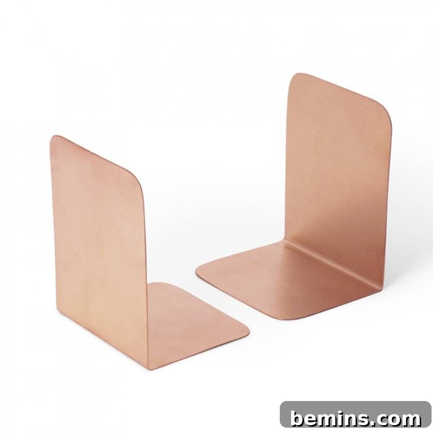 Copper Bookends for Elegant Book Display