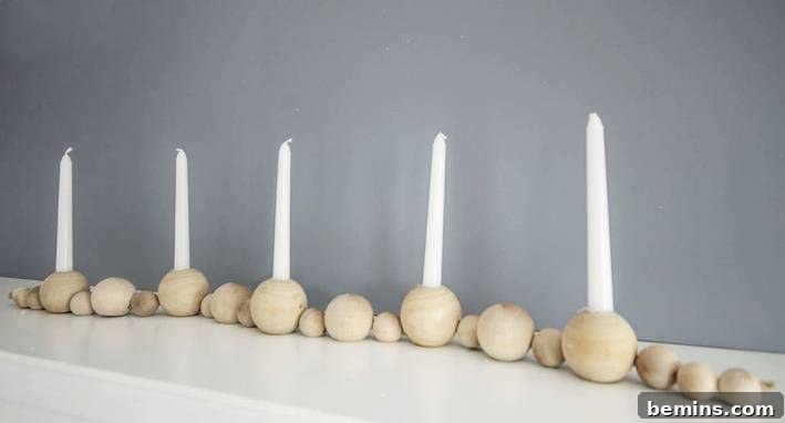 Fall Tablescape Featuring DIY Wood Bead Candle Holder
