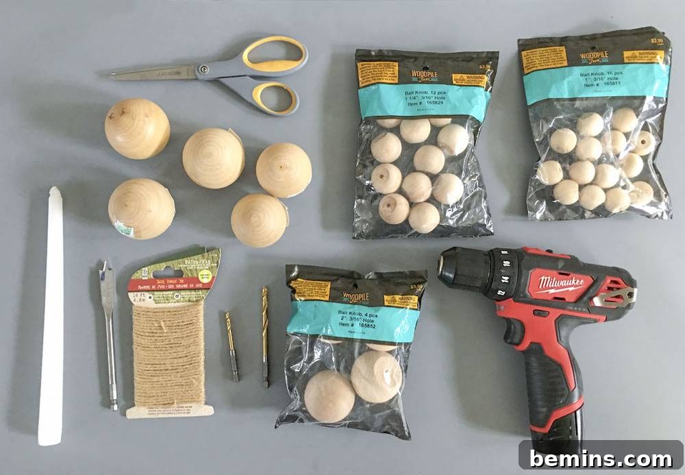 Essential Materials for DIY Wood Bead Candle Holder Project