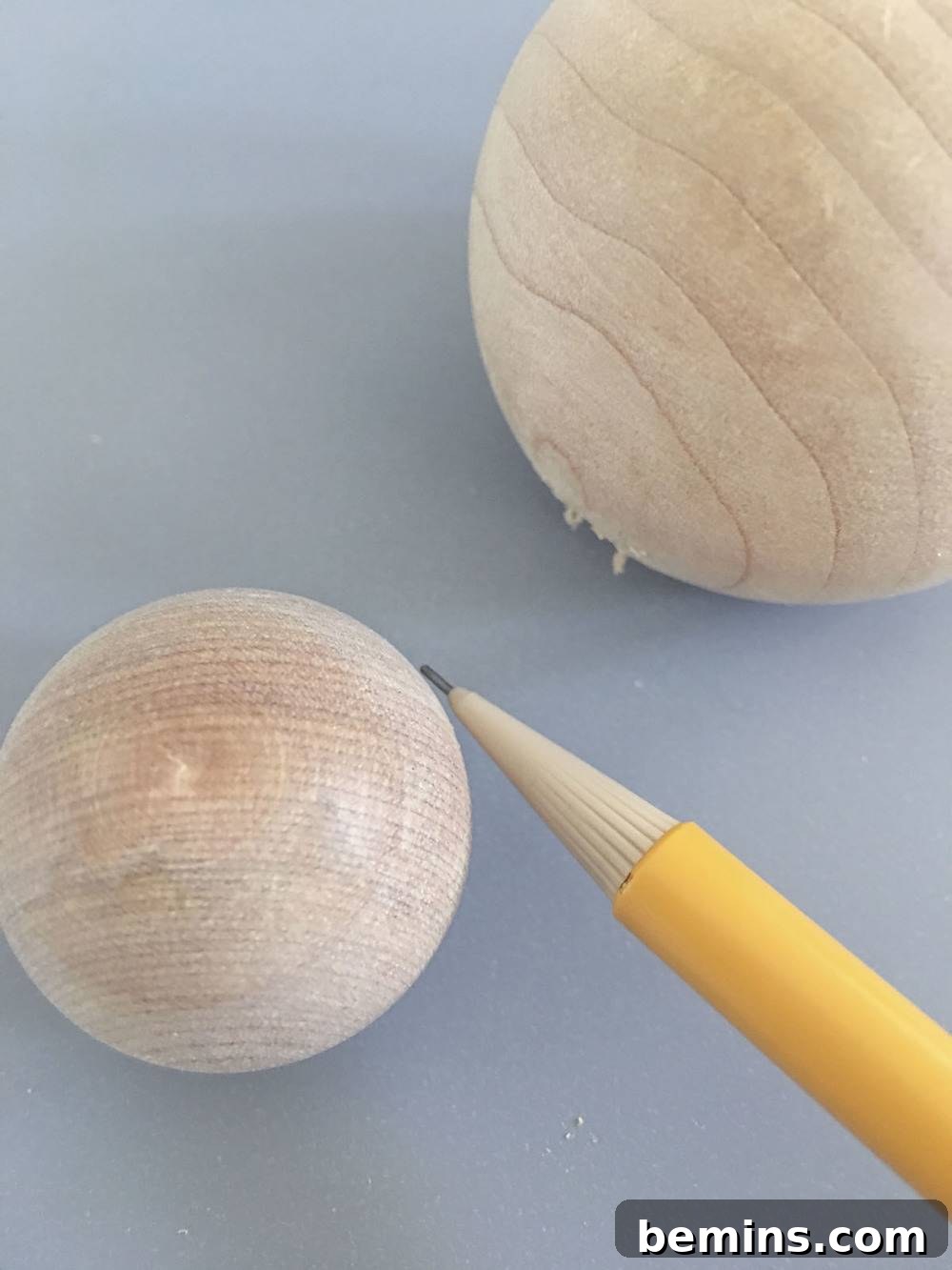 Marking Drill Points on Adjacent Wooden Beads