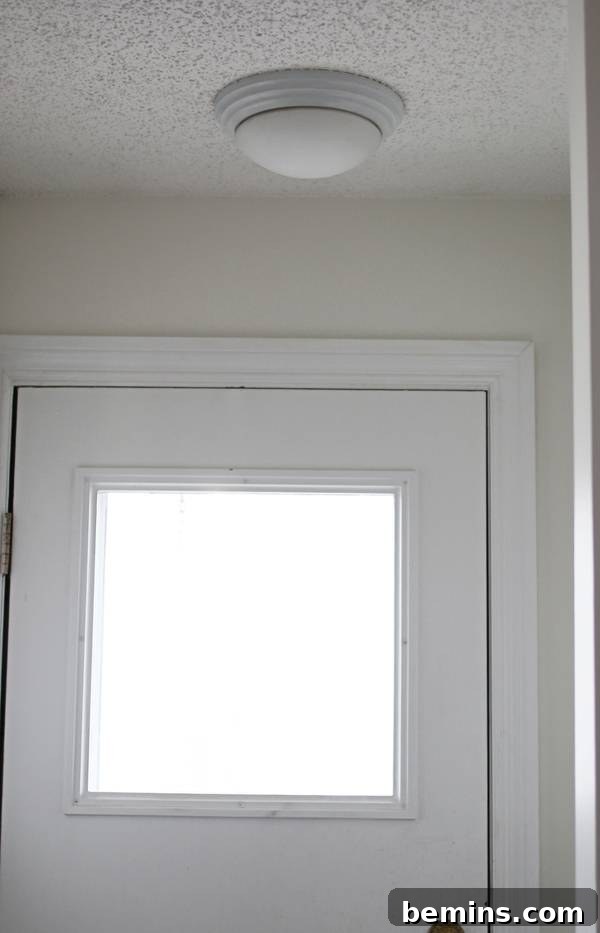 Smart Storage Solutions: An Effortless Mudroom Makeover 3 Installing New Lighting in Mudroom