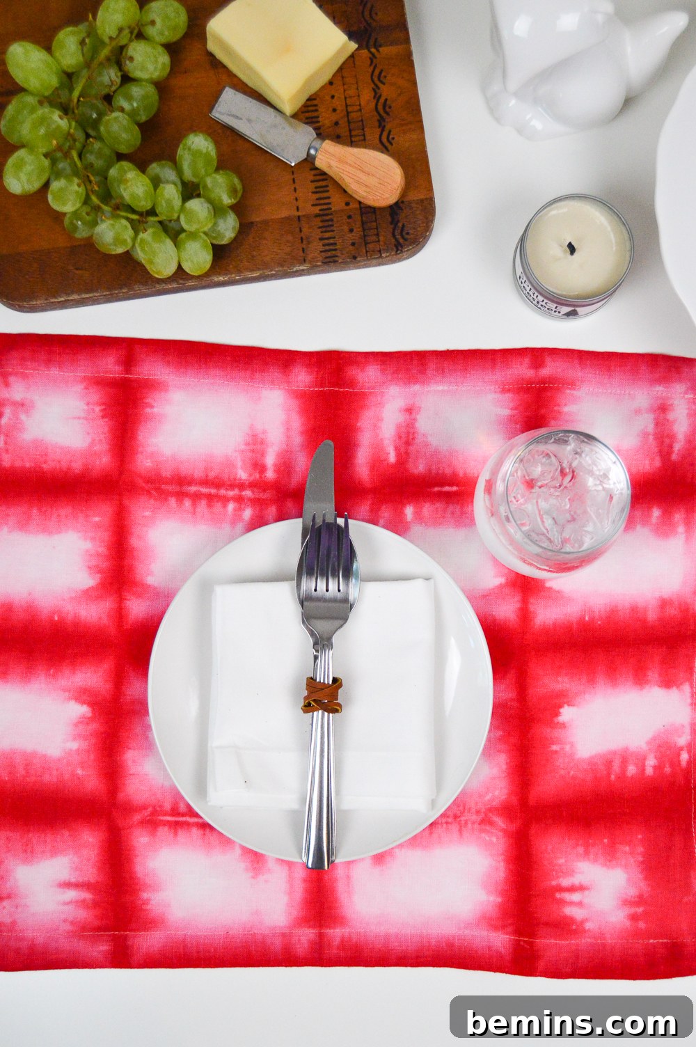 DIY Red Shibori Placemats