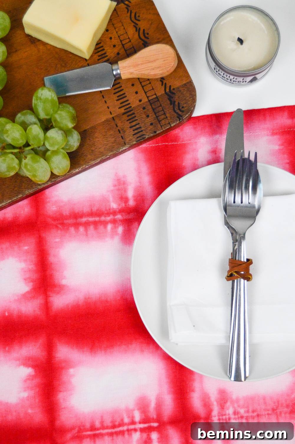 DIY Red Shibori Placemats
