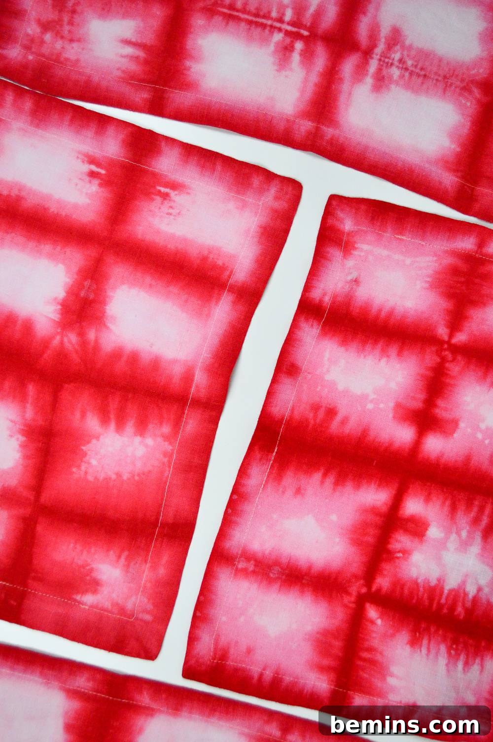 DIY Red Shibori Placemats