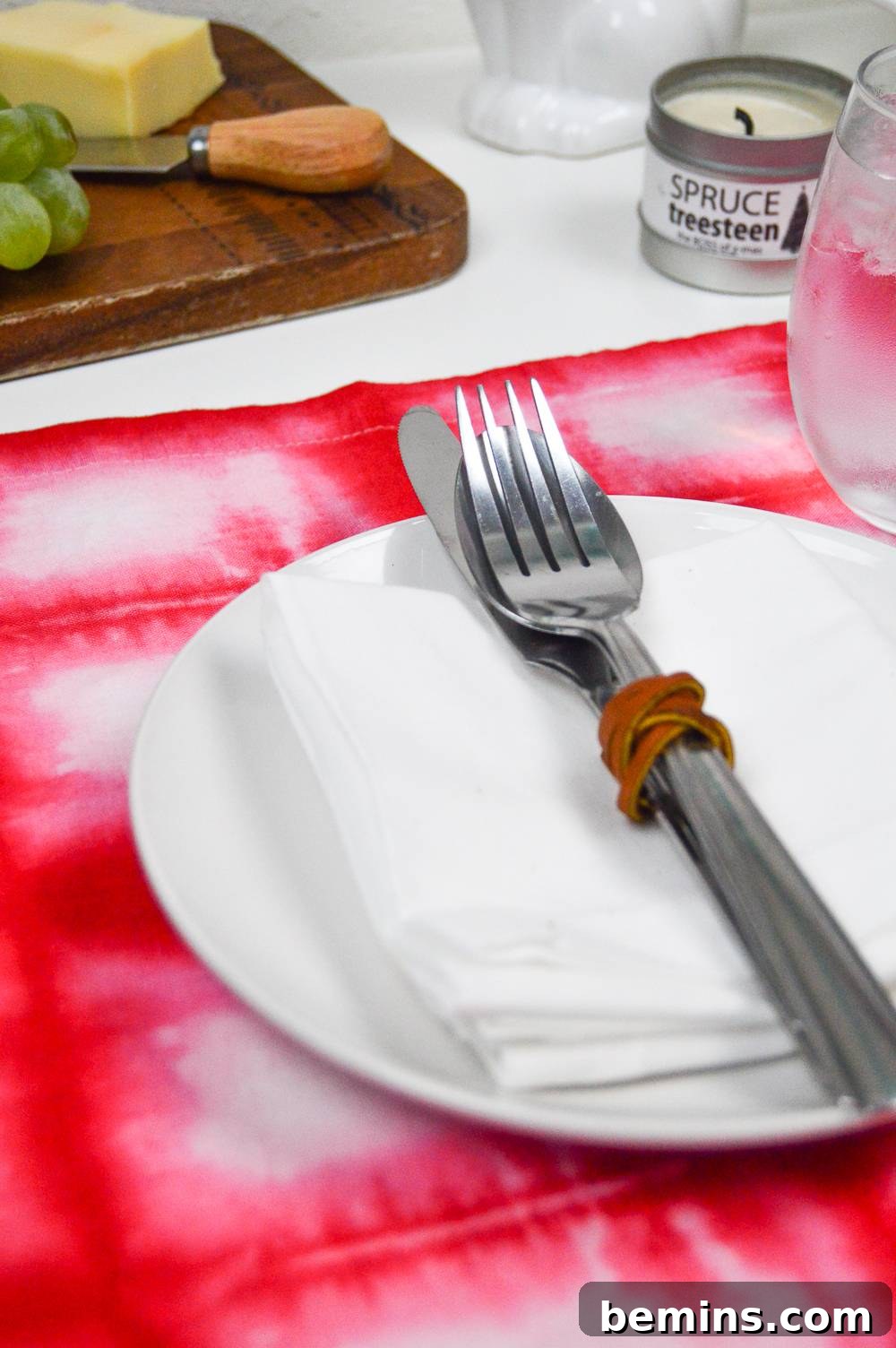 DIY Red Shibori Placemats
