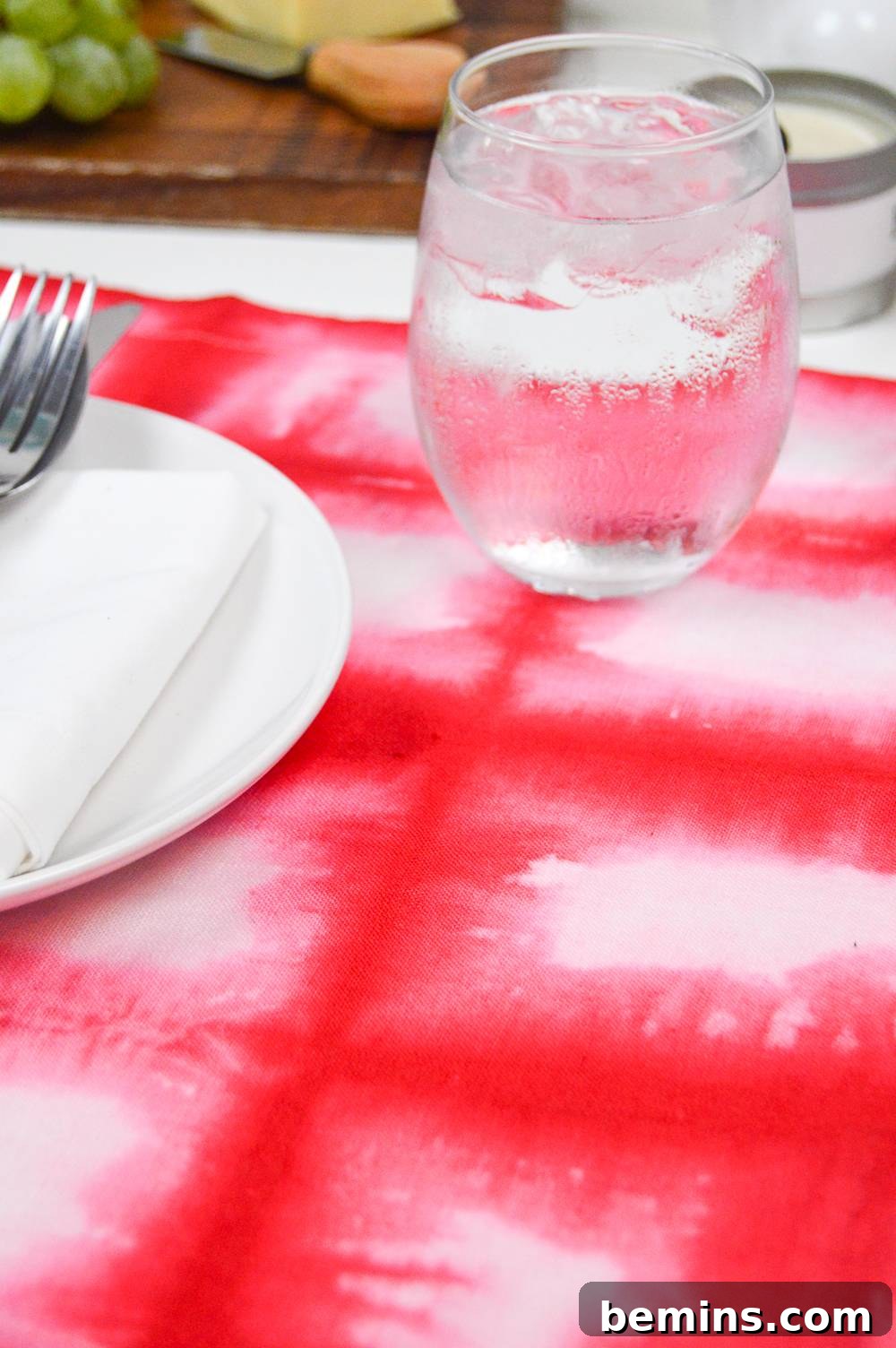 DIY Red Shibori Placemats