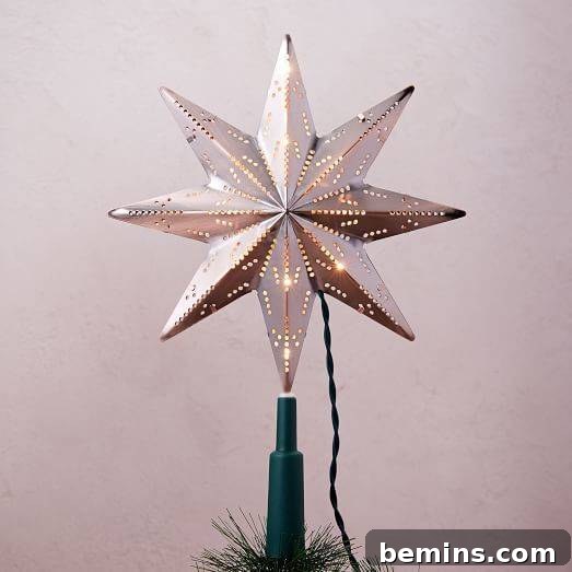 30 Dazzling Christmas Tree Toppers: Buy or DIY 18 LED Light Up Star Christmas Tree Topper