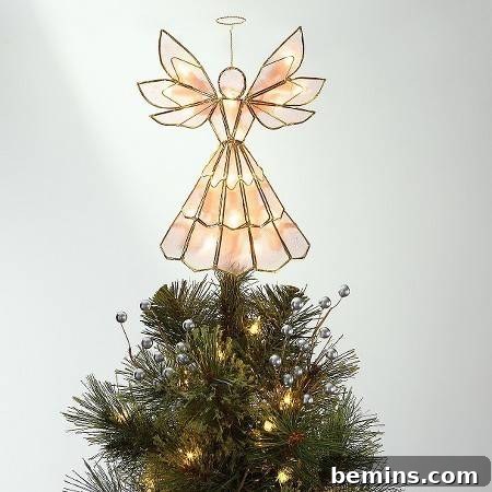 30 Dazzling Christmas Tree Toppers: Buy or DIY 23 Capiz Shell Angel Christmas Tree Topper