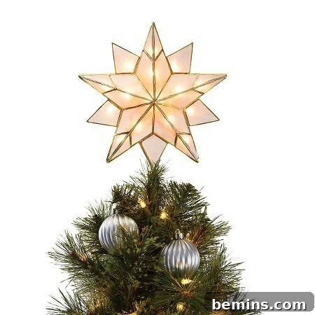 Capiz Shell Star Christmas Tree Topper