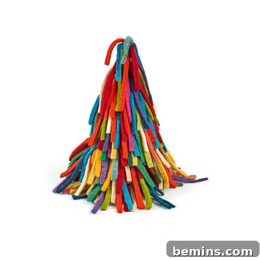 Colorful Felt Tassel Christmas Tree Topper